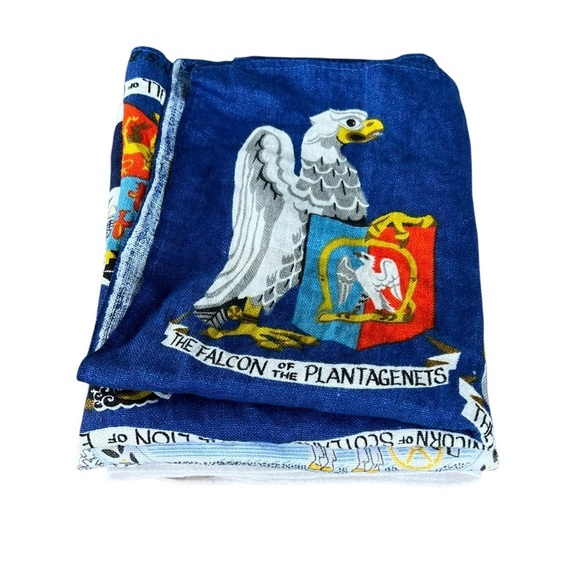 VTG Ulster British Tea Towel Set Irish Linen Beasts Bank Note London People GUC - Picture 3 of 13